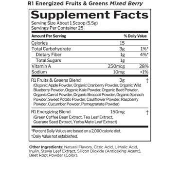 ENERGIZED FRUITS & GREENS