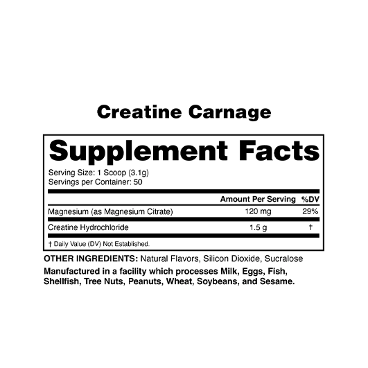 CREATINE CARNAGE