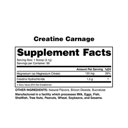 CREATINE CARNAGE