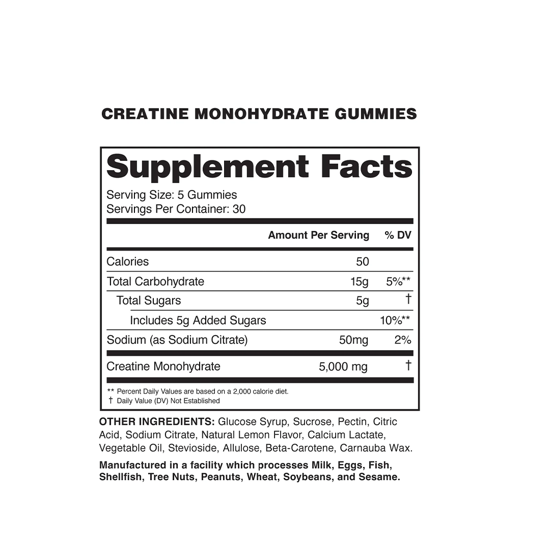 CREATINE MONOHYDRATE GUMMIES