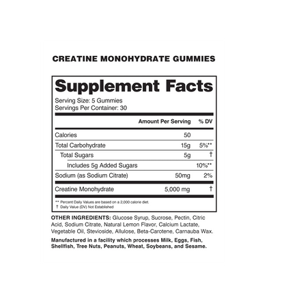 CREATINE MONOHYDRATE GUMMIES