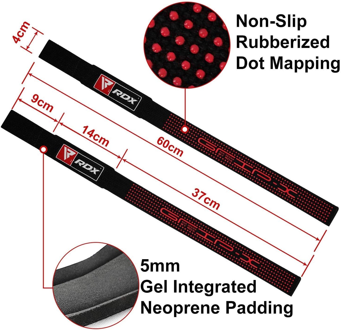 WEIGHT LIFTING GEL STRAP PAIR - S4