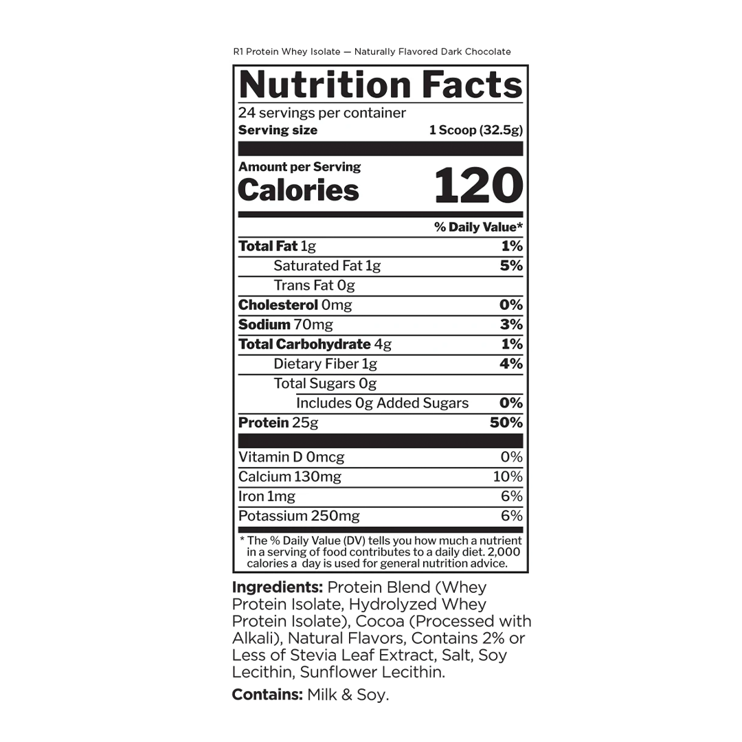 NATURALLY FLAVORED 100% WHEY ISOLATE