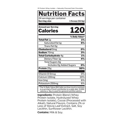 NATURALLY FLAVORED 100% WHEY ISOLATE