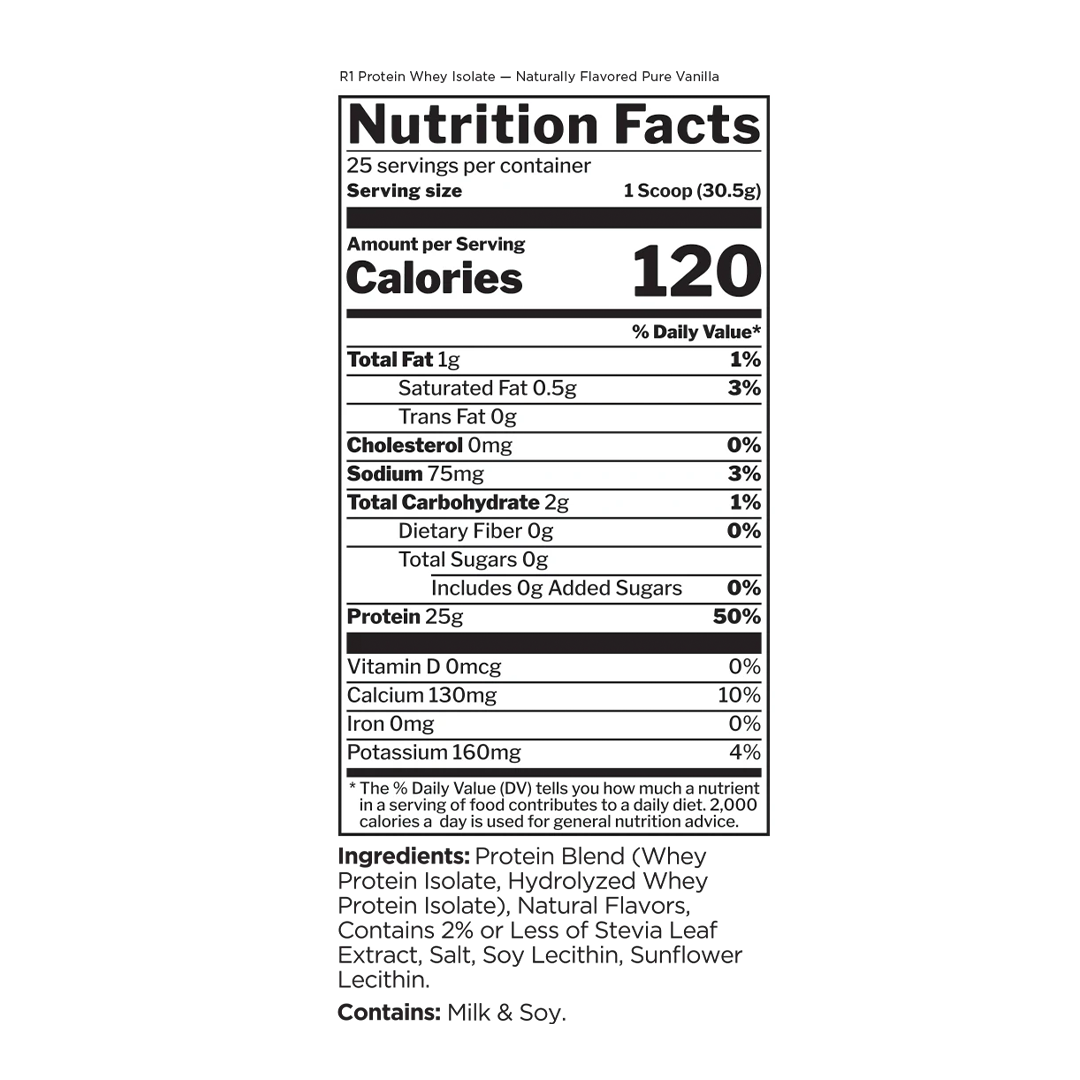 NATURALLY FLAVORED 100% WHEY ISOLATE