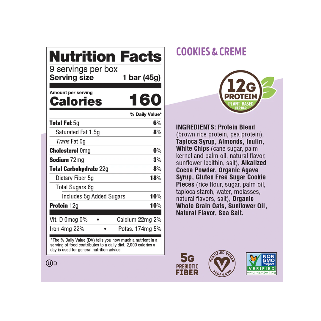 COOKIE-FIED VEGAN PROTEIN BAR